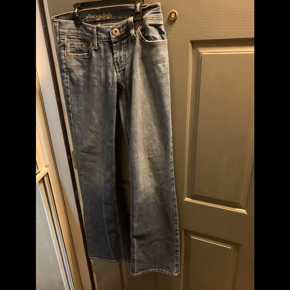 American Eagle womens bootcut jeans.  Size 4 long